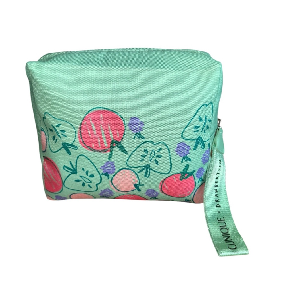 Clinique x Drawbertson Light Green Cosmetic Bag - Picture 1 of 6